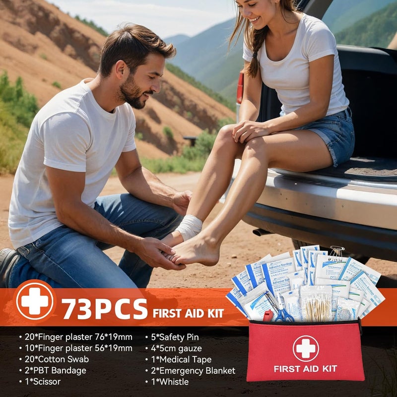 VCAN ACTIVE Car Emergency Kit with Portable Air Compressor, First Aid Kit, Jumper Cables, Roadside Safety Emergency Tool Kit for Women, Men, Teen - Image 5
